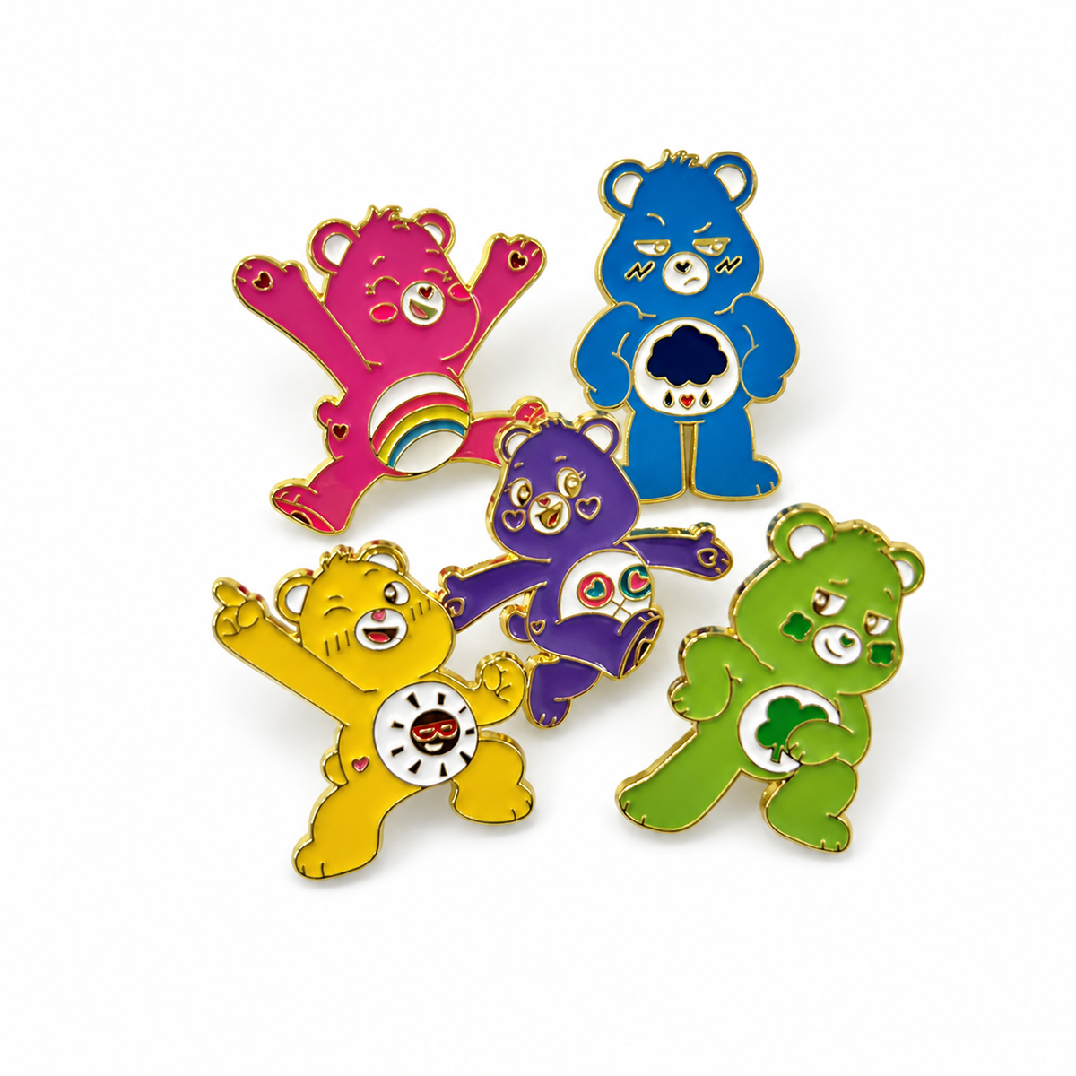 Set of 5 Care Bear Bag Charm ( large)